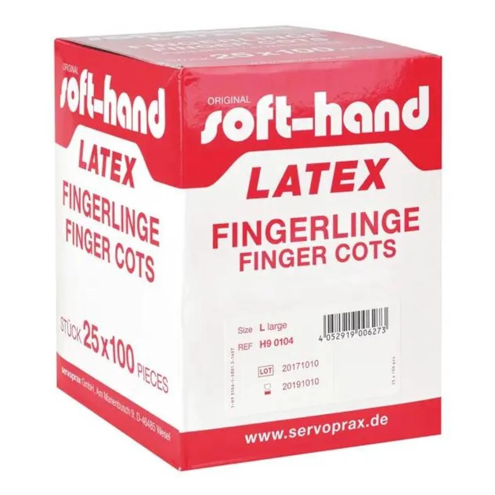 Soft-hand Latex: Verpackung der Fingerlinge