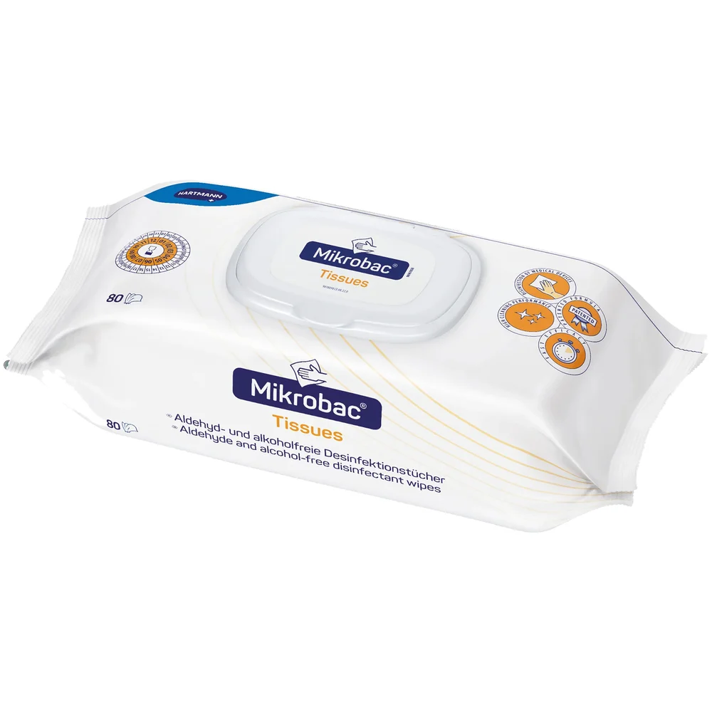 Mikrobac Tissues: Verpackung der Flächendesinfektionstücher